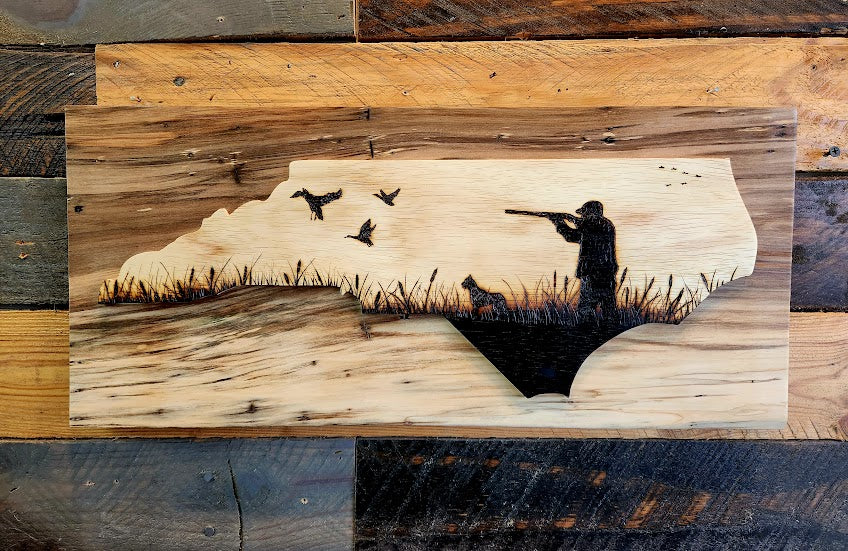 State Themed Duck Hunt Woodburning!
