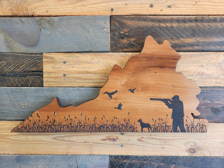 State Themed Duck Hunt Woodburning!