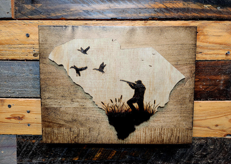 State Themed Duck Hunt Woodburning!