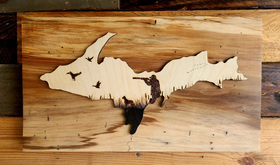 State Themed Duck Hunt Woodburning!