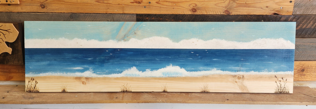 Big Beach Wood Stain Painting.